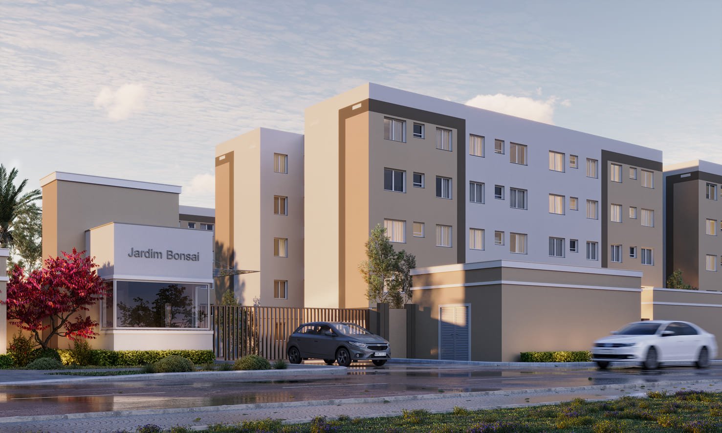 Residencial Jardim Bonsai – Fachada e guarita