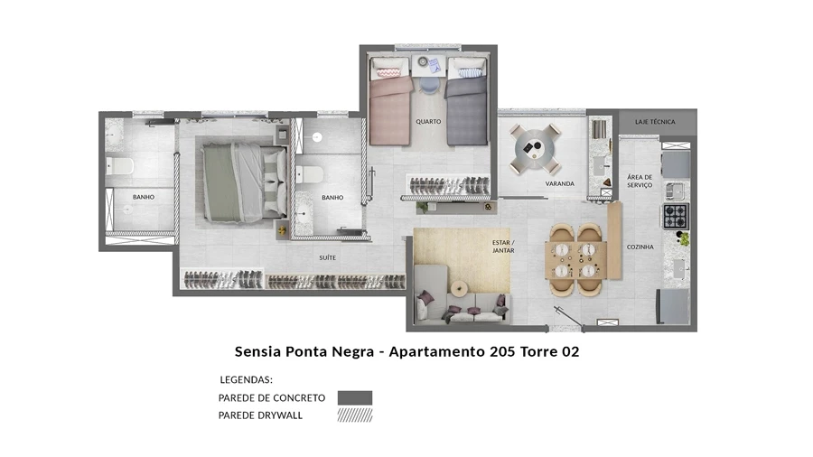 Sensia Ponta Negra – Perspectiva das torres